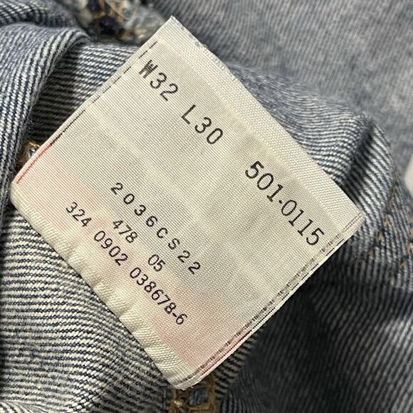 Vintage Levis 501-0115 Button Fly Jeans 32x30 Waist 31 Y2K Grunge 2002 Western - Picture 8 of 8